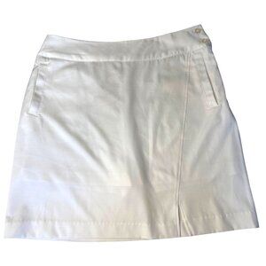 Monterey Club Womens White Golf Skort With Side Buttons & Pockets - Size M